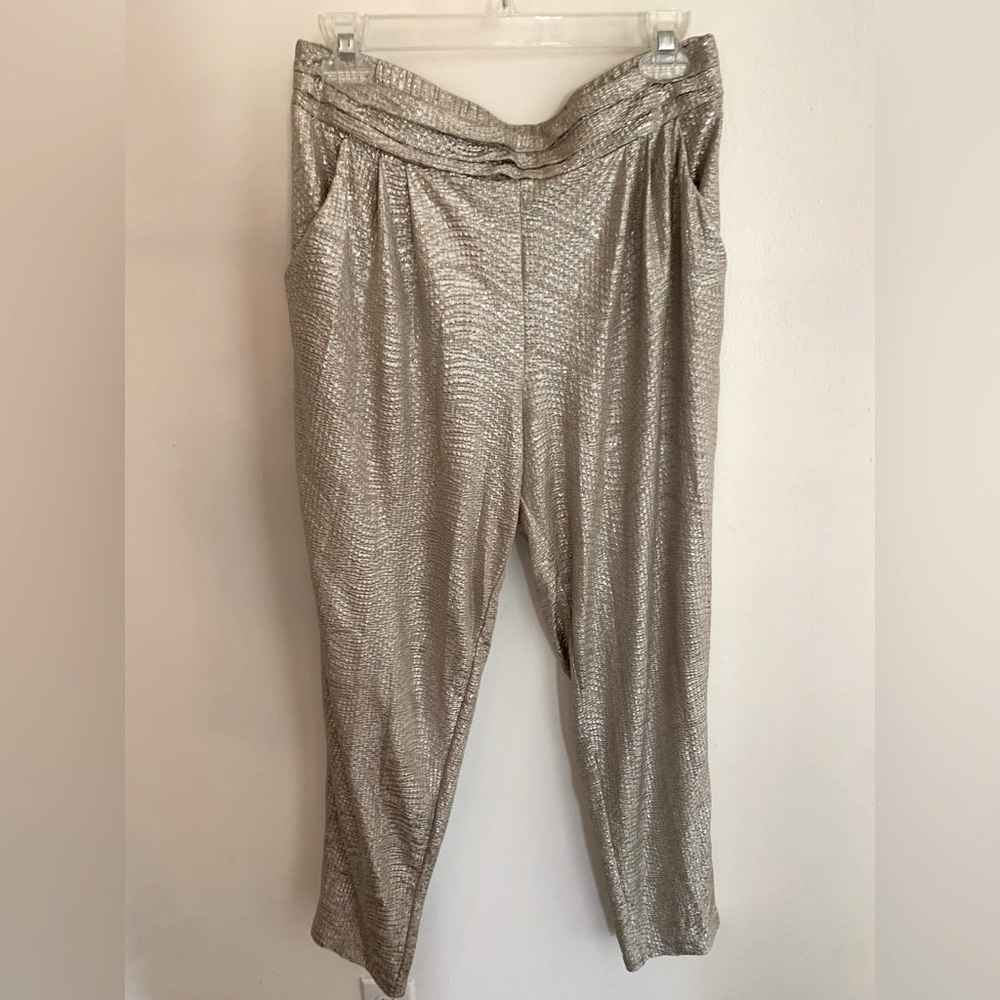 BCBGeneration Metallic Silver Women's Pants